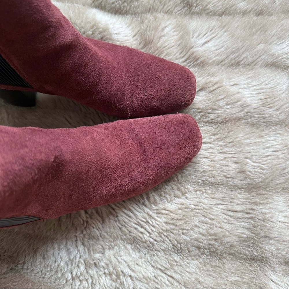 🍷 Zara Suede Ankle Boots – Size 38 (fits 7) - Picture 3 of 7